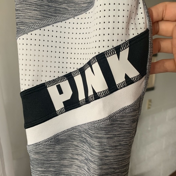 PINK Ultimate Gray, White, Black Leggings - Picture 2 of 5